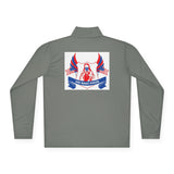Quarter‑Zip Pullover — Patriotic 'God Never Forgets' American Flag Design
