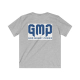 Kids Tee — GMP (God Money Power) Christian Faith Youth T‑Shirt, Inspirational Religious Graphic