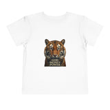 Toddler Tee — Tiger Face "God Money Power" Graphic