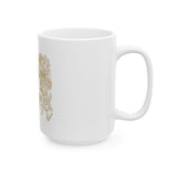 God Money Power Ceramic Mug — Edgy Religious Street Art Coffee Cup (11oz/15oz)