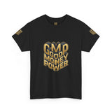 T-Shirt — Gold 3D 'Good Money Power' Graphic Tee
