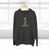God Money Power Hoodie — Crown & Coin Vertical Graphic Fleece Hoodie