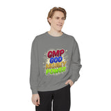 GMP God Money Power Colorblock Sweatshirt — Inspirational Faith & Hustle Crewneck