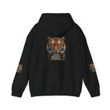 Tiger 'God Money Power' Hoodie – Bold Graphic Animal Print Pullover