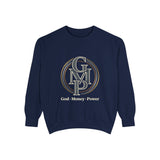 Gold Monogram Logo Sweatshirt — "GMP" Circle Graphic Crewneck