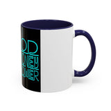 Coffee Mug — "God Money Power" Neon Nun Accent Ceramic Mug (11/15 oz)