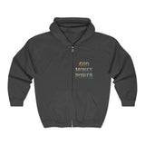Full-Zip Hoodie — Retro Dollar Bill Jesus Graphic
