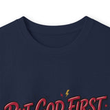Inspirational Long Sleeve Tee — “Put God First, Hustle for the Money, Put Yourself in Power”