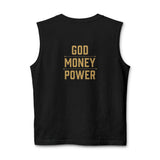 God Money Power Muscle Tank — Bold Faith & Hustle Graphic Tank Top