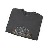 Crewneck Sweatshirt — "God Money Power" Graphic Pullover