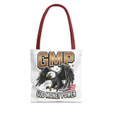 GMP Eagle Tote Bag — "God Money Power" Patriotic Graphic Tote