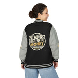 Letterman Jacket — “Put God First, Hustle For The Money” Varsity Jacket