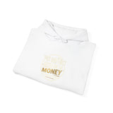 Money Vibes Hoodie — Gold Script Graphic Hooded Sweatshirt