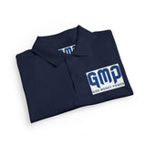 Kids White Polo Shirt with 'GMP Good Money Power' Navy Logo — Youth DryBlend® Jersey