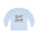 Long Sleeve Tee — GMP God "Money Power" Metallic Logo
