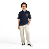 Youth Polo Shirt - Tiger Graphic "God • Money • Power"