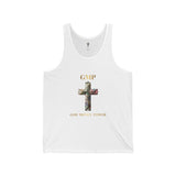 GMP Cross Tank Top — "God Money Power" Floral Cross Spiritual Graphic Tank