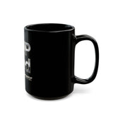 GMP God Money Power Black Coffee Mug — Motivational Metallic Text 11oz/15oz
