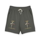 Religious Cross Sweat Shorts — "GMP God Moves Power" Garment-Dyed Fleece