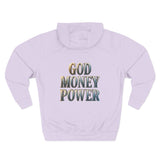 God Money Power Hoodie — Motivational Faith & Wealth Graphic Hoodie