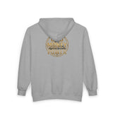 Gold Money Power Zip Hoodie — Graphic Full‑Zip Hooded Sweatshirt
