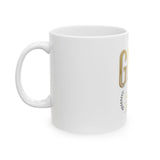 GMP Ceramic Mug — Gold "God Money Power" Inspirational Coffee Cup (11oz, 15oz)