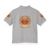 Youth Polo — Halloween Pumpkin- God Money Power