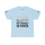 Inspirational Faith Tee — "Put God First, Hustle for the Money, Put Yourself in Power"