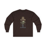 God Money Power Long Sleeve Tee — Faith & Ambition Graphic Shirt
