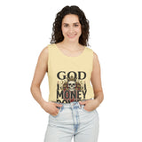 God Money Power- Skull Graphic Tank Top