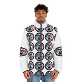 Men's Puffer Jacket — Patriotic American Seal Graphic All-Over Print