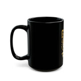 GMP Tiger Mug — "God Money Power" Black Ceramic Coffee Cup