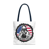 Patriotic 'God Money Power' Tote Bag - Americana Streetwear Canvas Tote