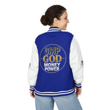 Letterman Jacket — GMP GOD Money Power Red & White Varsity Jacket