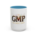 GMP 'God Money Power' Accent Coffee Mug — 11/15 oz Inspirational Ceramic