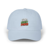 Classic Dad Cap — "God Money Power" Embroidered Baseball Hat