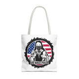 Patriotic 'God Money Power' Tote Bag - Americana Streetwear Canvas Tote