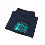 God, Money & Power Hoodie — Neon Retro Graphic Pullover