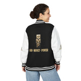 GMF Letterman Jacket — "God • Money • Power" Varsity Jacket
