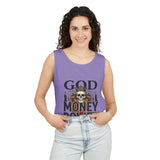 God Money Power- Skull Tank Top — Edgy Graphic Streetwear