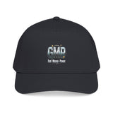GMP Sparkle Logo Baseball Cap — Embroidered 'GMP' Retro Crest Hat