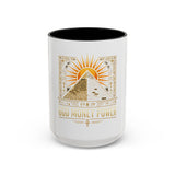 Egyptian Pyramid Sun Mug — Good Money Power Coffee Cup (11/15oz)