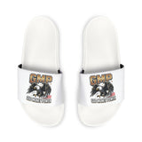 Men's Graphic Slide Sandals — 'GMP Good Money Power' Eagle Design