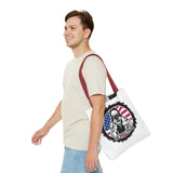 Patriotic 'God Money Power' Tote Bag - Americana Streetwear Canvas Tote