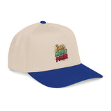 Mid Profile Baseball Cap — "God Money Power" Embroidered Retro Logo Hat
