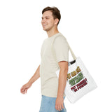 Inspirational Gospel Tote Bag — "Put God First, Hustle for the Money, Put Yourself in Power"