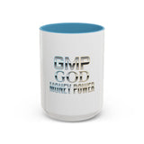 GMP GOD Money Power Accent Coffee Mug — Metallic Text 11/15oz