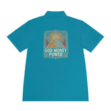 God Money Power Pyramid Polo — Men's Spiritual Graphic Sport Polo