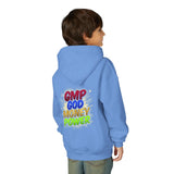 Youth Hoodie — GMP God Money Power Rainbow Graphic