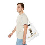 God • Money • Power Tote Bag — Inspirational Gold Block Design